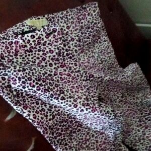 Michael Kors pink leopard print pants